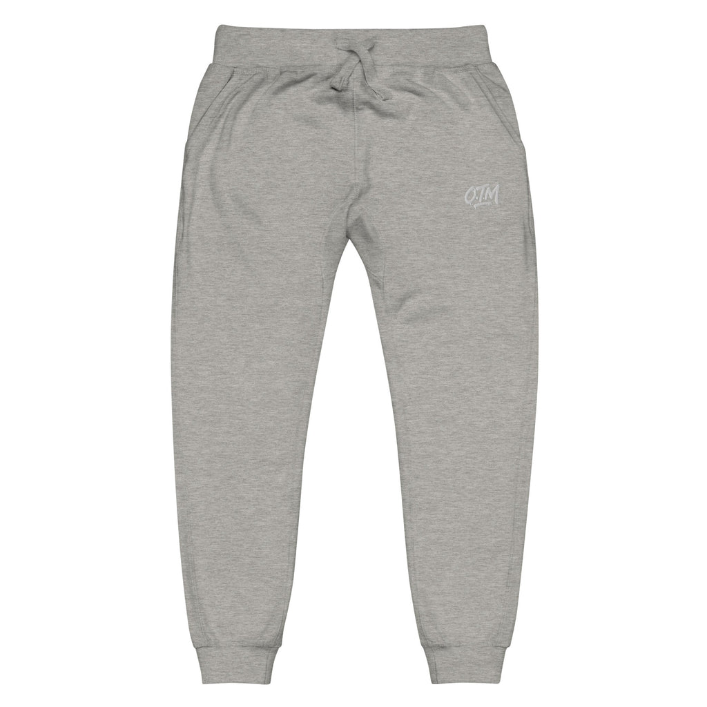 OTM White Drip Joggers - Carbon Grey